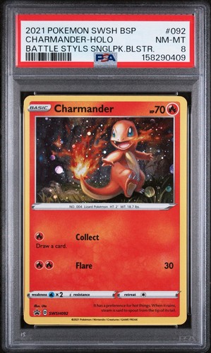 Charmander graded PSA 8 for sale on eBay