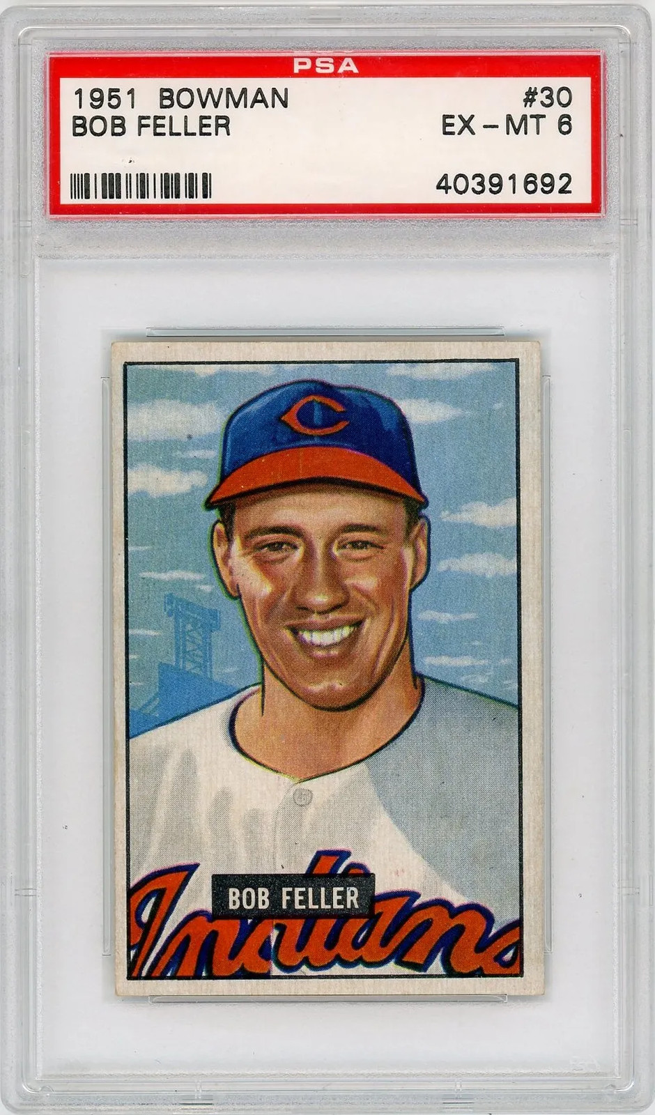 1951 Bowman Bob Feller #30 PSA 6