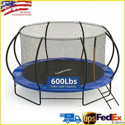 10FT 600LBS Trampoline Outdoor Trampoline for kids and Adults w/Enclosure Net