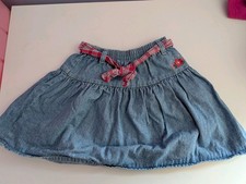 Vintage OshKosh B'gosh Blue Jean Denim Flower Skirt 6X USA