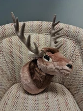 Adore Plush Company Elk Mount  Kids Taxidermy Poseable Antlers Horns  2099-Teton