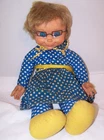 1967 Mattel Mrs. Beasley Doll Pull String No Talking w/ Original Glasses soiled