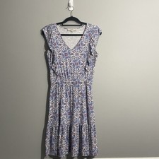 LOFT Paisley Print Tiered Dress Women’s Small Boho Casual Day Dress