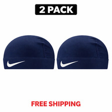 Pack of 2 Nike Pro Dri-FIT Skull Cap Navy Blue OSFM Athletic Beanie Running Gym