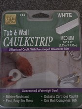 Magic 7/8 in. x 11 ft. Tub and Wall, Peel and Stick Caulk Strip in White