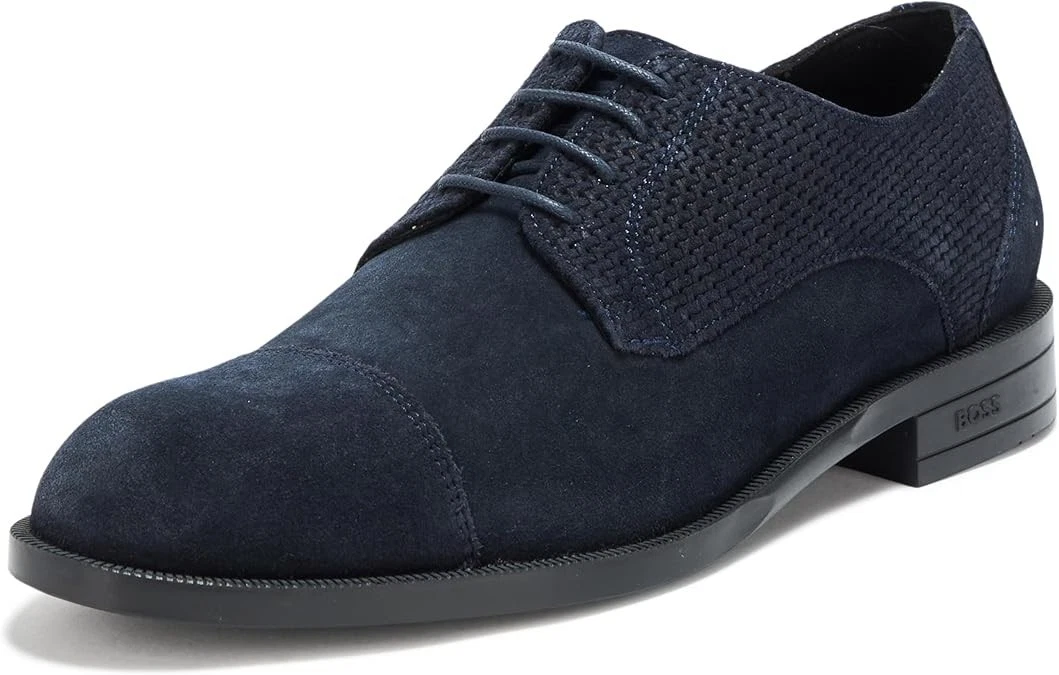 HUGO BOSS Leather Upper Blue Dress Shoes for Men for sale | eBay