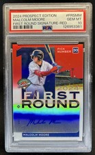 2024 Prospect Edition Malcolm Moore First Round Signatures Red Auto #/75 PSA 10