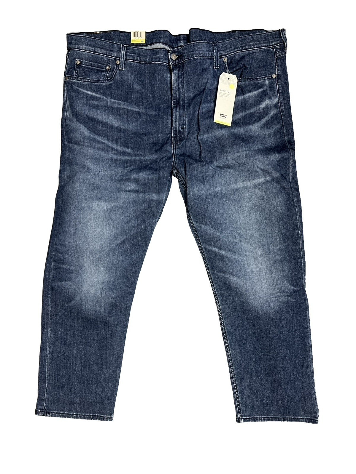 Levis Flex 502 Taper Men Flex Stretch Jeans 48x32 Big & Tall Dark Blue New Tags