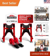 Cinghie di spostamento - 2 paia - Cinghie di sollevamento per 2 traslochi - Sposta facilmente mobili...