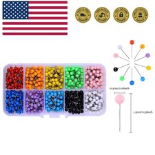 600 PCS Multi-Color Push Pins Map Tacks,1/8 inch Round Head with Stainless Po...