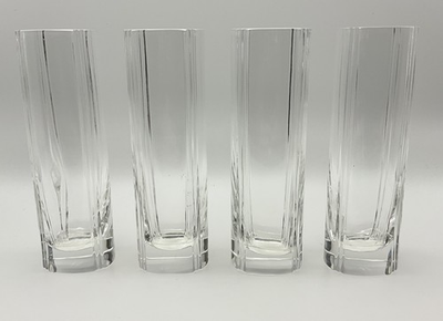 #ad #ad Cini Boeri ARNOLFO DI CAMBIO Vtg 1970#x27;s Set 4 Sirio 5quot; Shot Cordial Glasses GUC $169.50