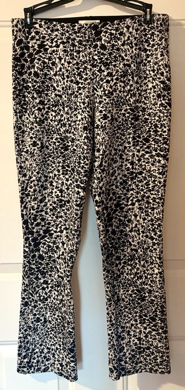 Maeve Women’s Black White Animal Print Cropped Pants Regular Size XS