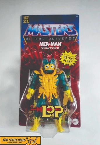 MER-MAN 2021 LOP Masters of the Universe Origins MOTU Mattel MOC NEW/UNPUNCHED