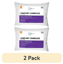 (2 pack) Mainstays Comfort Complete Bed Pillow, Standard/Queen