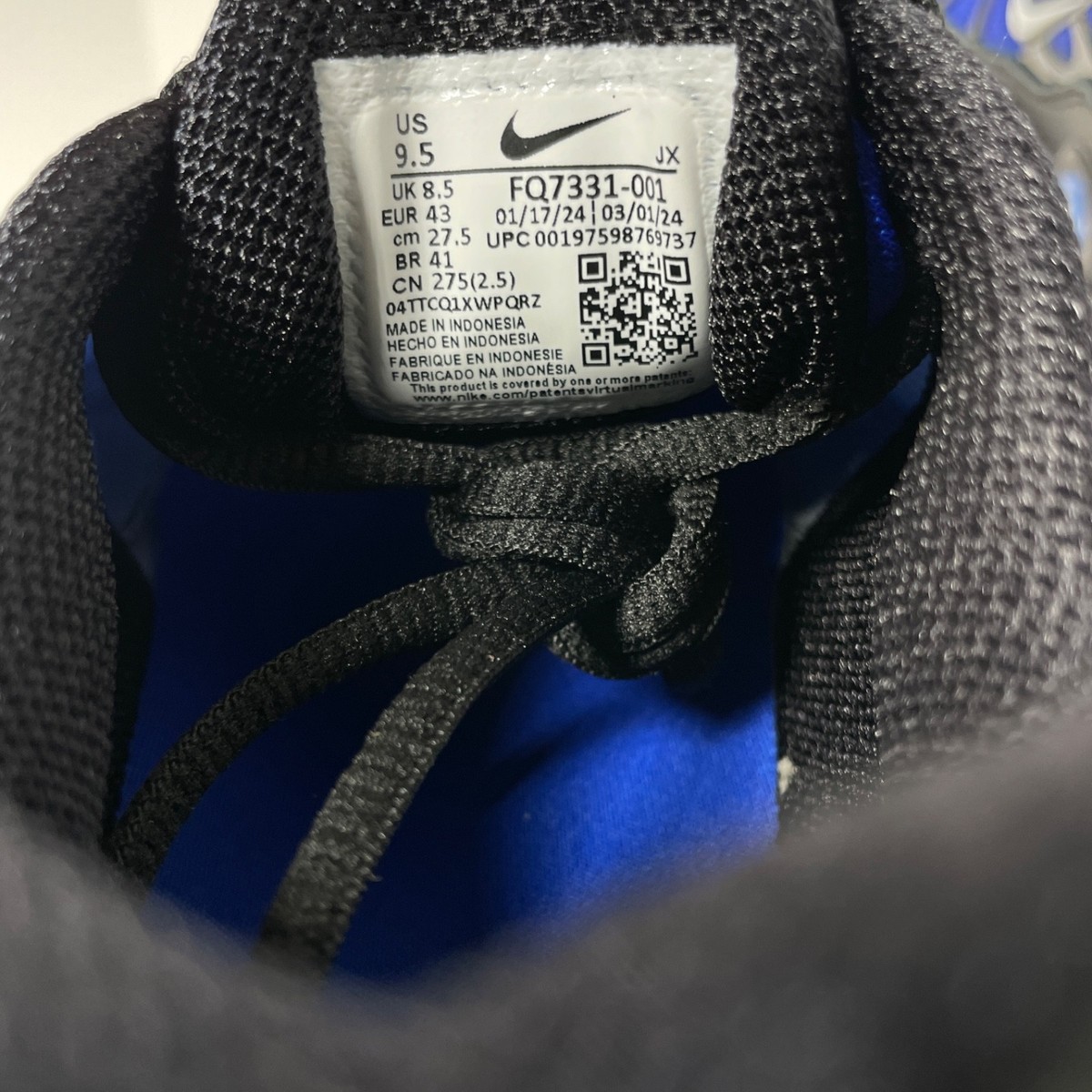 Nike Air Max Plus PRM 'Black Racer Blue' FQ7331-001 Men's 9.5 | eBay