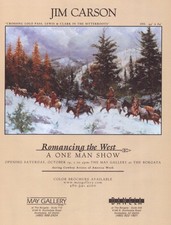 2002 JIM CARSON Art Gallery Exhibit Lewis & Clark 1-Page Magazine PRINT AD
