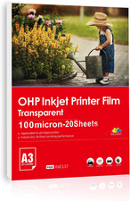 Inkjet Transparent Film A3 20 Sheets OHP Paper Overhead Projector Transparency P
