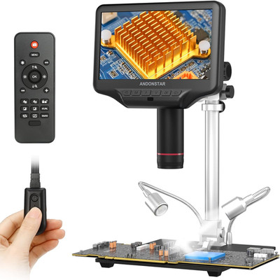 AD407 Pro 3D HDMI Soldering Digital Microscope with Pro Metal Stand 4MP UHD and