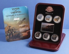 Sands of Gallipoli 2012 The Landing 6 Medals Set w Gallipoli Sand RRP $225