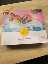 Sun Squad Inflatable Chaise Lounge Swim Tube Float 5.8 Foot