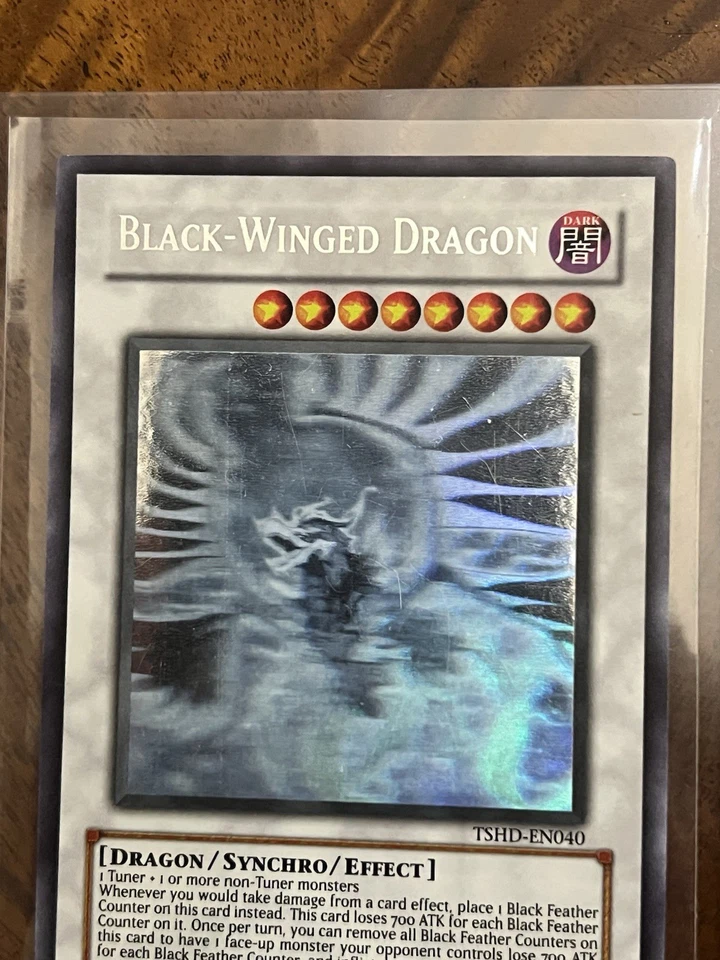 Black-Winged Dragon (Ghost Rare) TSHD-EN040 the Shining Darkness Unlimited VLP - Image 2 of 3