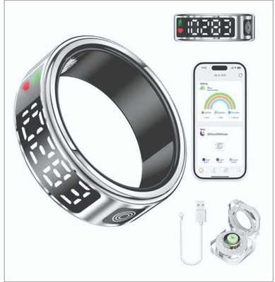 Smart Ring, Heath Center Monitor, LED Display, Waterproof & More