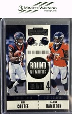 2018 Panini Contenders #RNA-CH Keke Coutee / DaeSean Hamilton Round Numbers