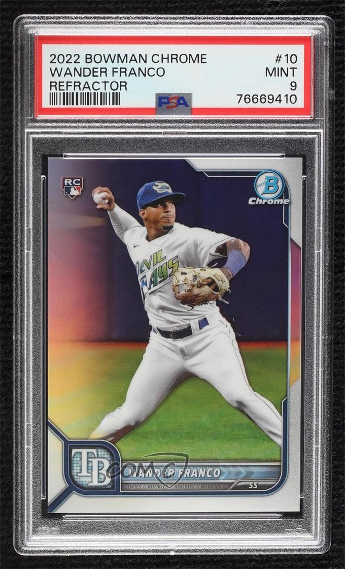 2022 Bowman Chrome Refractor 88/499 Wander Franco #10 PSA 9 MINT 0s1o