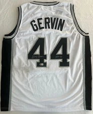 George Gervin "the Iceman" HOF 96 San Antonio Signed Auto Jersey Beckett COA