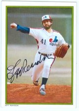 Jeff Reardon autographed Baseball Card (Expos) 1986 Topps All Star Set #55