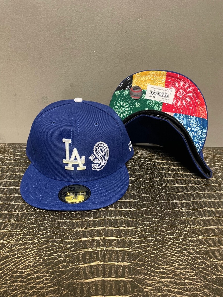 New Era LA Dodgers Paisley OTC Colorful Bandanna 59Fifty Royal Q3