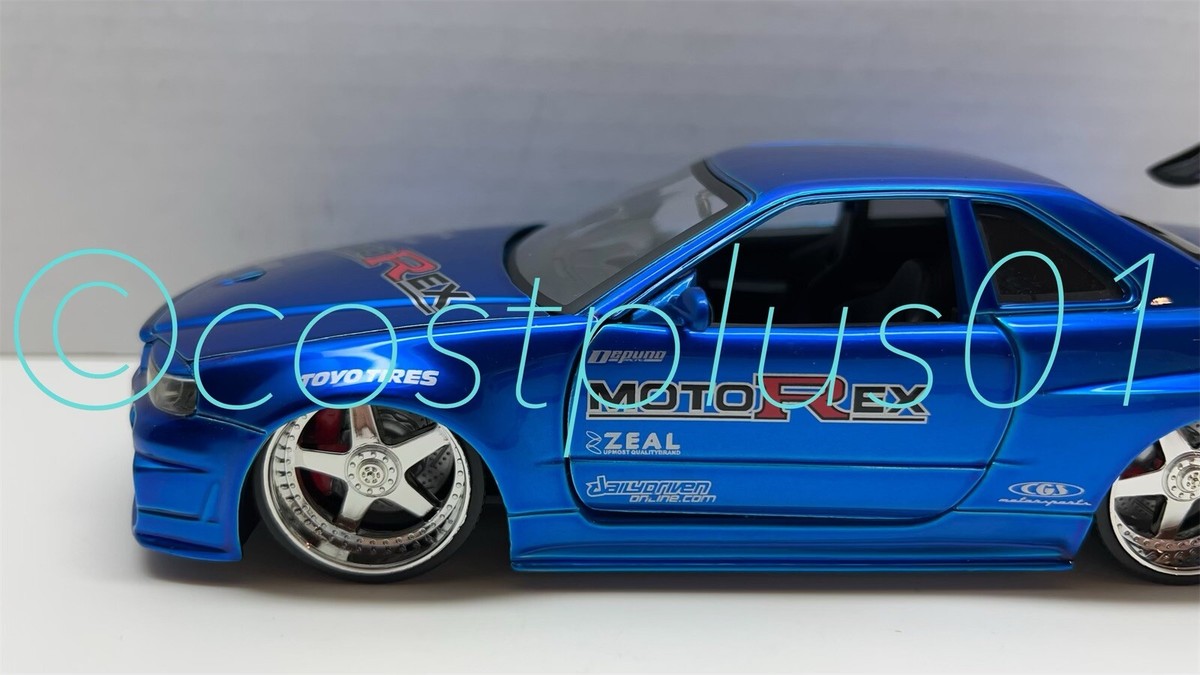 JADA DUB CITY 2002 NISSAN SKYLINE GT R R34 1:24 BLUE MOTOREX JADA DUB CITY 2002 NISSAN SKYLINE GT R R34 1:24 BLUE MOTOREX