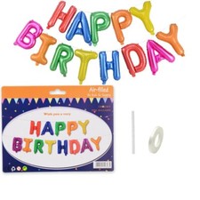 Balloons Banner Bunting Self Balloon Letters Inflating Happy Birthday Decoration