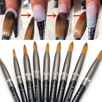  Kolinsky Acrylsandnägelkunstpinsel Maniküre Maniküre Kraft Touk Größe 8-24   х