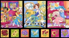 Loralie Sitting Pretty 692 352 Portrait 24" Panel Cotton Fabric