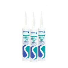 Static Caravan & Motorhome Hodgson White Silfix U9 Silicone Sealant (3 Pack)