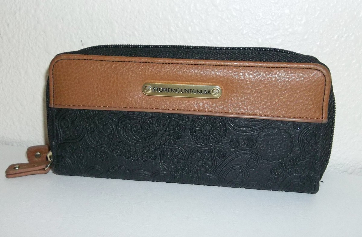 Checkbook Covers Stone Mountain Leather Wallet Women's