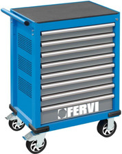 CARRELLO PORTAUTENSILI PORTA UTENSILI ATTREZZI CASSETTIERA 8 CASSETTI FERVI