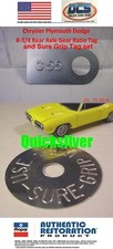 Dodge Plymouth Chrysler 8-34 Axle Sure Grip 3.55 Gear Ratio Tags Mopar Usa