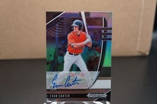 EVAN CARTER 2020 Panini Prizm Draft Picks Base Silver Prizm AUTO Rangers (1B)