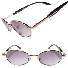 Retro Sophistication Y2K 90s Grunge Nostalgia Urban Hippie Oval Gold Sunglasses