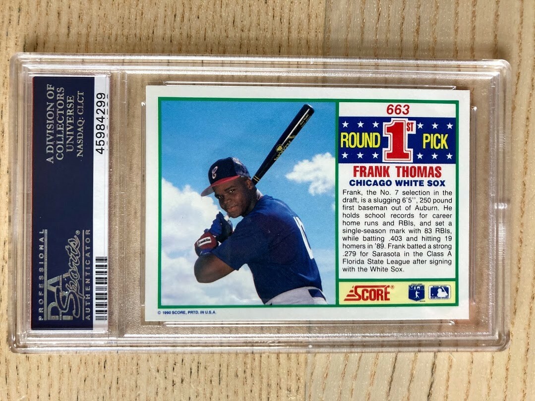 1990 Score Frank Thomas #663 Rookie Card - Gem Mint - PSA 10 | eBay