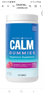 Natural Vitality A Relaxing Magnesium Supplement - 120 Gummies, Raspberry Lemon