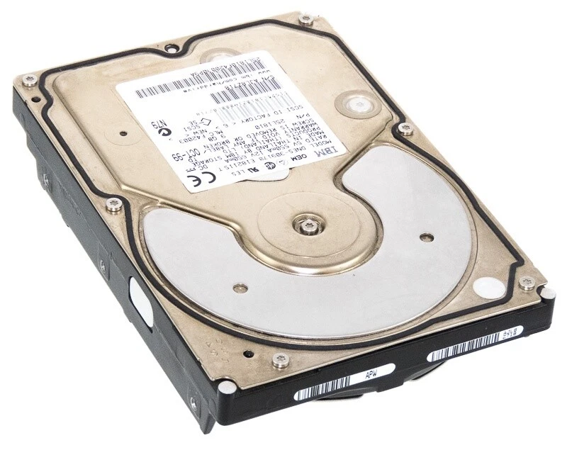Hard Drive IBM DNES-309170 P/N: 25L1810 9GB 7200U/Min RPM 68-PIN SCSI 3.5 " " - Image 2 of 2