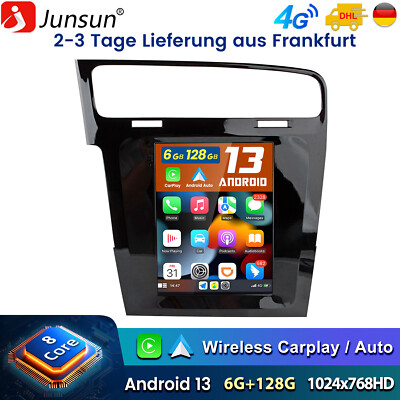 9.7'' Android 13 Autoradio GPS Nav Carplay Für VW Golf VII MK7 2013-2017 6+128GB
