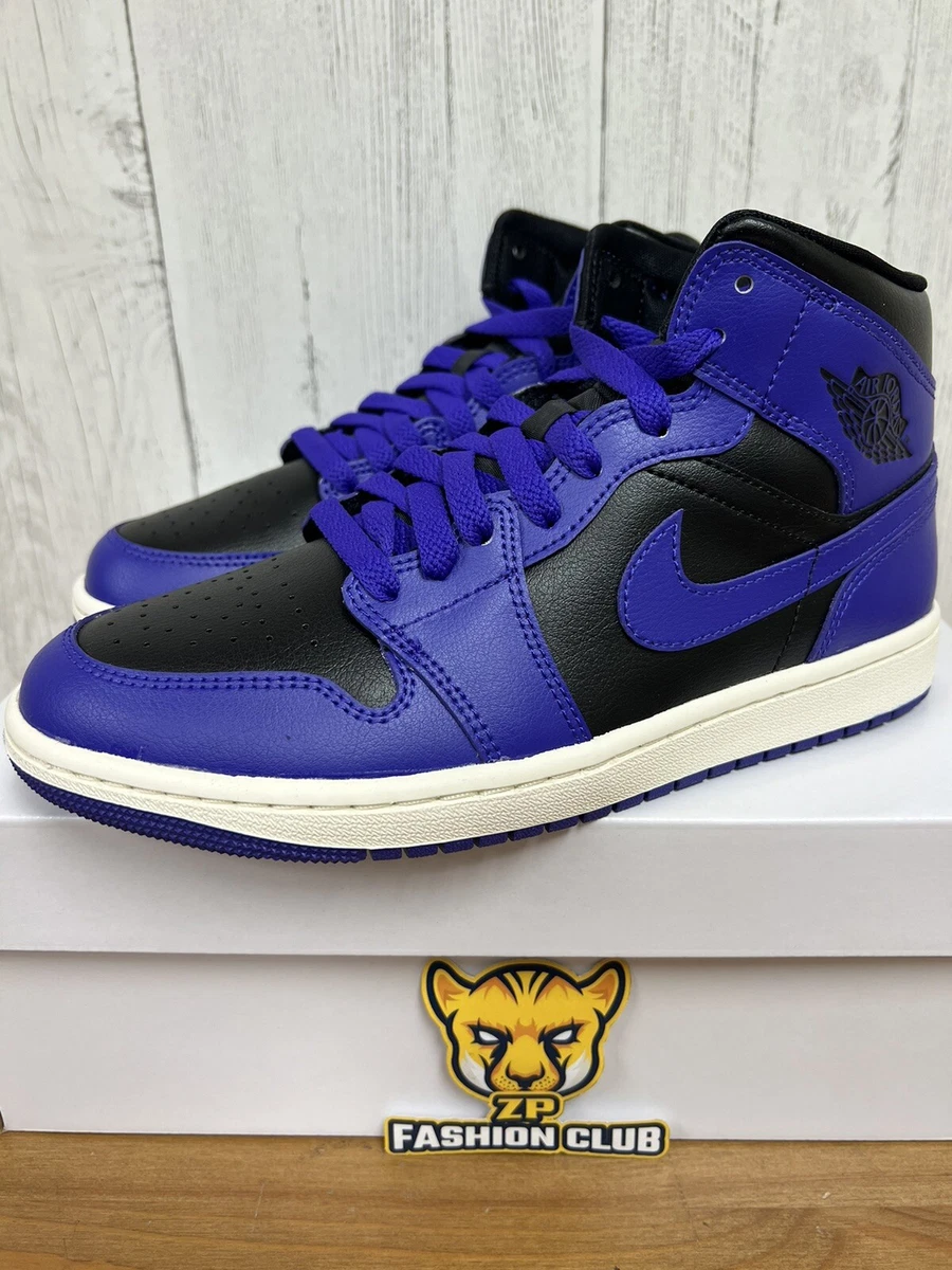 Air Jordan 1 Mid Purple Black Concord BQ6472-051 Women Sizes