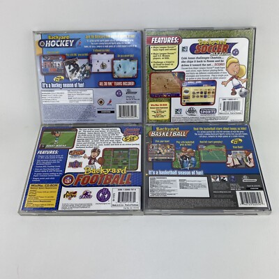 Backyard Basketball Hockey Soccer & Football PC CD-ROM Games Lot