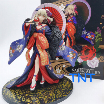Fate FGO Fate/stay Night Kimono Saber The Plum Flower Figure Model Gift Box Toys