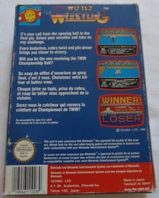 tecmo world wrestling authentique version originale nintendo nes en boite