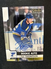 17-18 UD O-Pee-Chee Platinum Rookie Auto R-TT Tage Thompson
